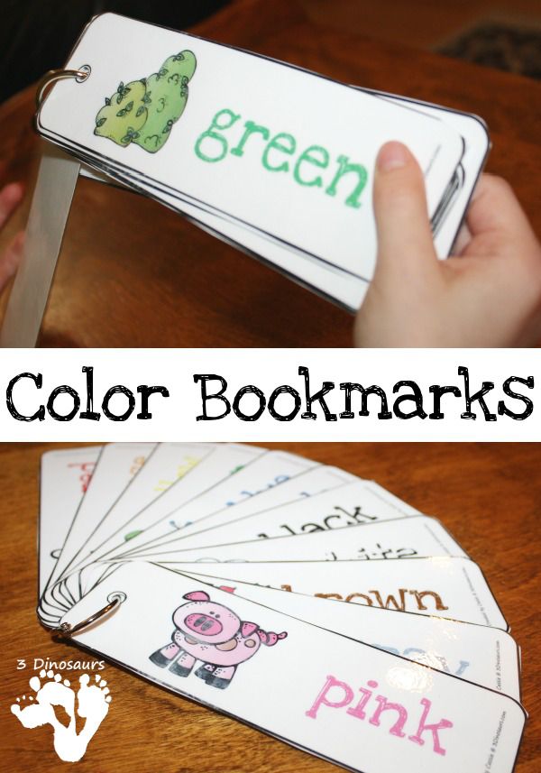 Free Color Bookmarks - 3Dinosaurs.com