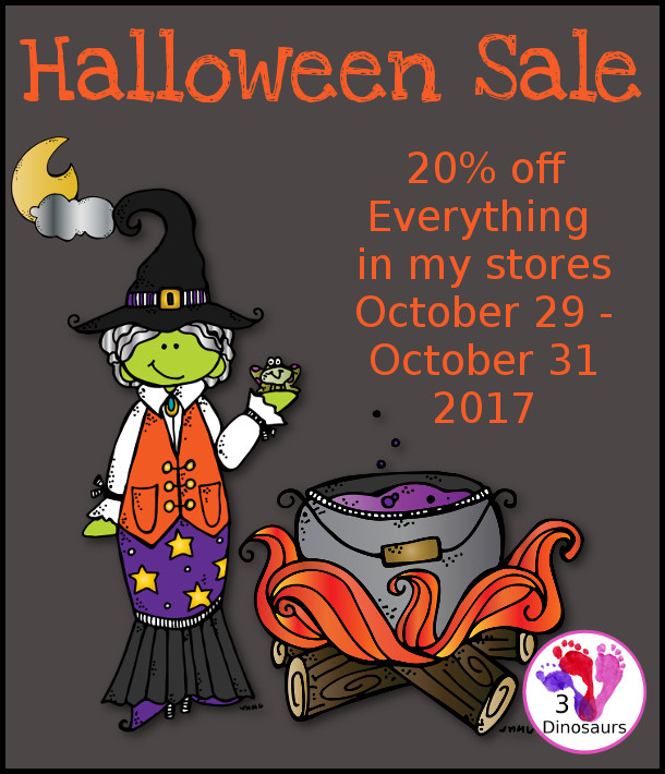 20% off My Stores for Halloween  - 3Dinosaurs.com