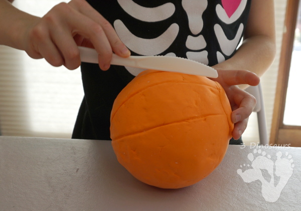 Fun to Make Model Magic Pumpkins - fun hands-on craft to make for the book 5 Little Pumpkins - 3Dinosaurs.com