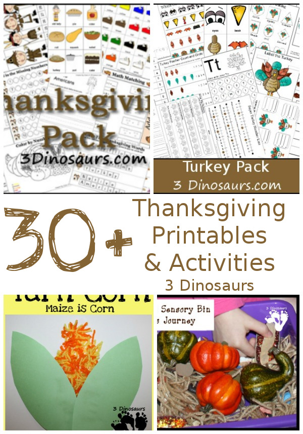 30+ Thanksgiving Printable & Activities