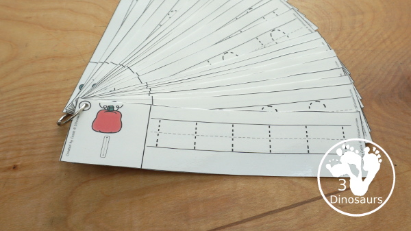 Free Pumpkin Number Tracing Strips - with numbers 1 to 20 with tracing the number and an example of how to write the number - 3Dinosaurs.com