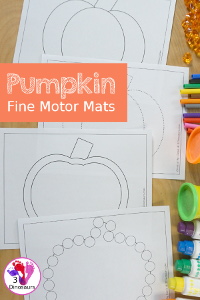 Free Pumpkin Fine Motor Mat Printables