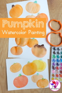 Pumpkin Cookie Cutter Watercolor Painting