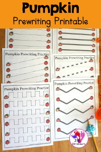 No-Prep Free Pumpkin Prewriting Printables