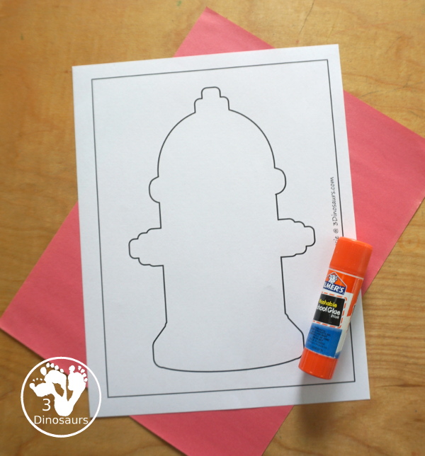 Free Fire Hydrant Fine Motor Mats - you have two templates, one tracing page and one dot marker page. These are great for fire safety week or a community help theme for firefighters. - 3Dinosaurs.com