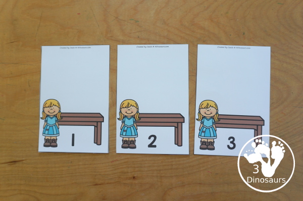 Free Goldilocks & Porridge Number Sense Printable - You have numbers 1 to 10 with sorting items for subitizing numbers for kids with tally marks, dominos ten frames, and dice. Kids sort the number to the correct mats- 3Dinosaurs.com