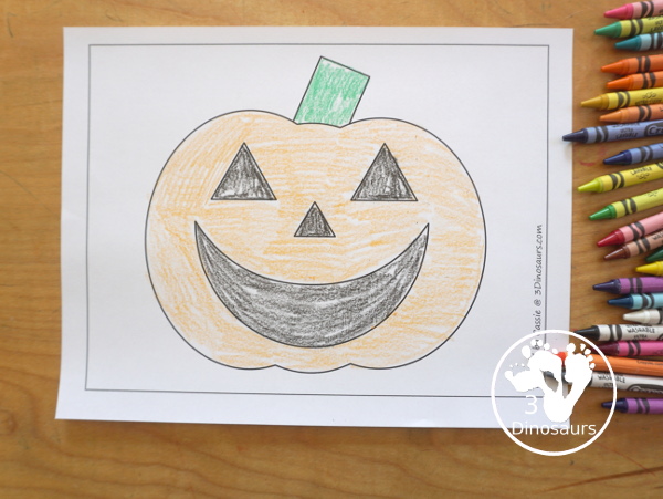 Free Jack-O-Lantern Fine Motor Mats - you have three jack-o-lantern templates, three jack-o-lantern tracing printables and one jack-o-lantern q-tip fine motor mat. A fun fine motor set for Halloween - 3Dinosaurs.com