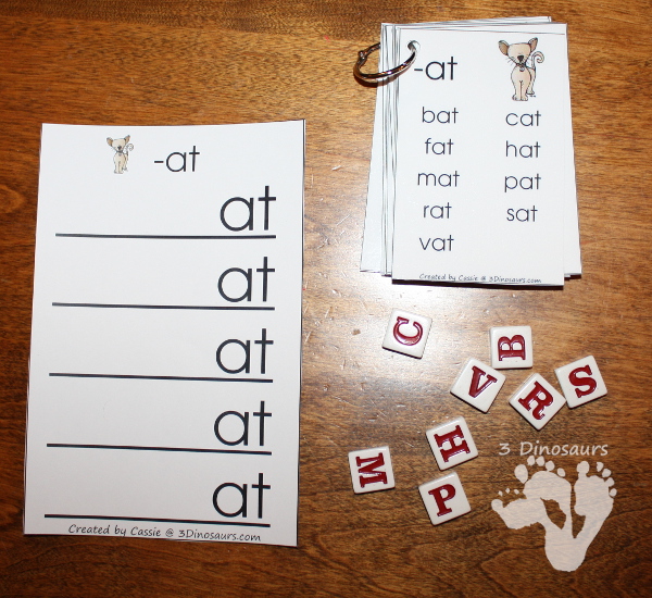 Free CVC Word Family Ladder Printables - 3Dinosaurs.com