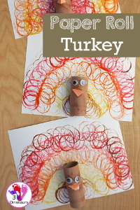 Thanksgiving Craft: Paper Roll Turkey Craft