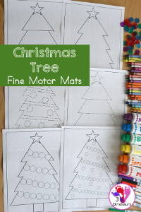 Free Christmas Tree Fine Motor Mat Printables