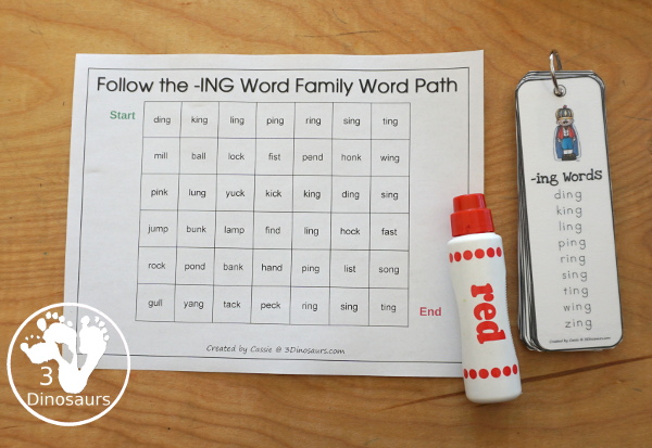 Free CVCC Word Family Word Path: -ANG, -ING, -ONG, - UNG you follow the word ending and read the CVCC words as you go through the word path. - 3Dinosaurs.com