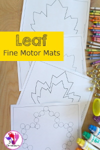 Free Leaf Fine Motor Mat Printables