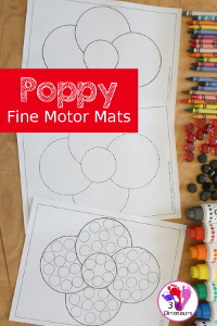 Free Poppy Fine Motor Mats