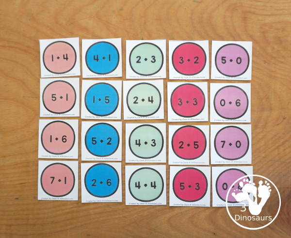 Free Gumball Addition Game: Addition from 1 to 20 - You have 5 game boards with addition for 4 numbers on each board game. You have board games, addition fact gumballs, sorting candy jars, and a recording sheet. - 3Dinosaurs.com