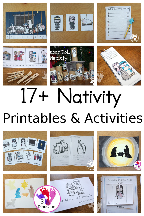 Nativity  Activities & Printables on 3Dinosaurs.com