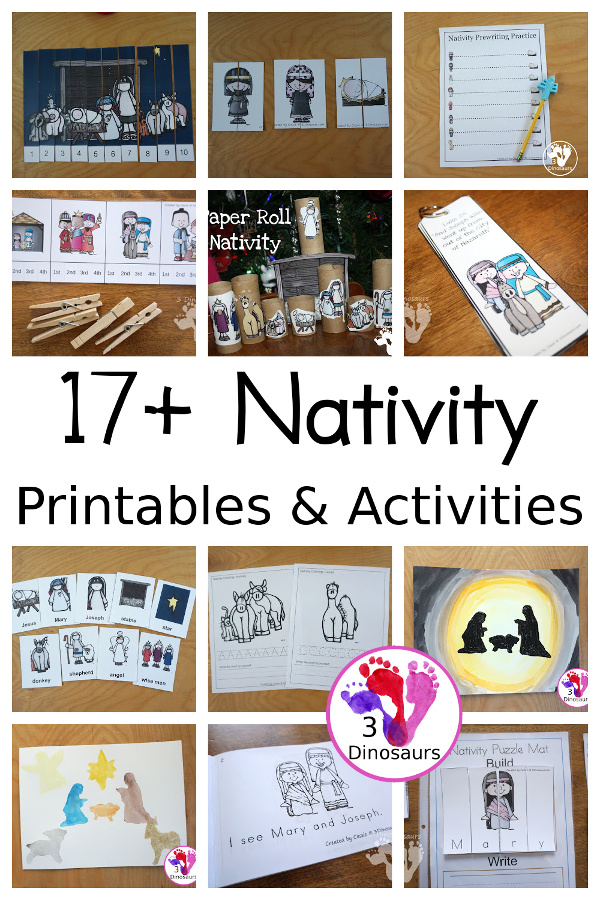 17+ Nativity Printables & Activities - ABCs, numbers, printables and more on 3Dinosaurs.com