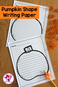 Free Pumpkin Shape Writing Paper Printable