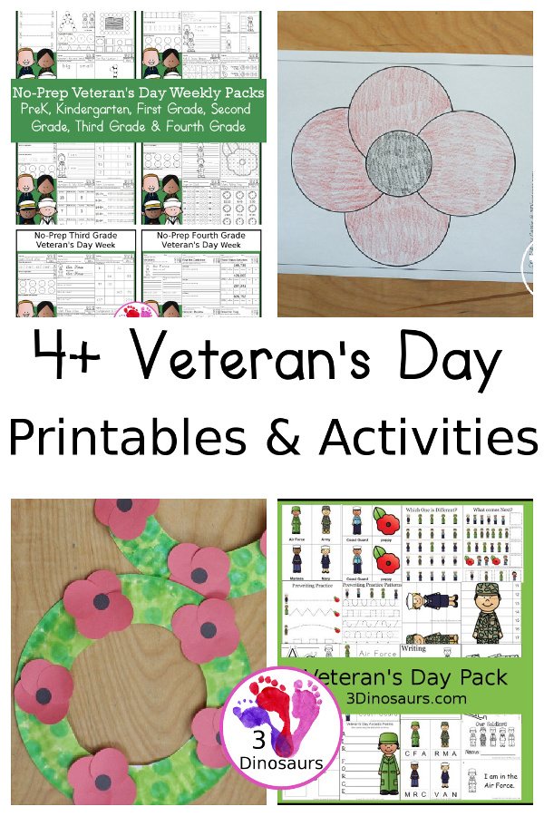 Veteran’s Day Activities & Printables - 3Dinosaurs.com