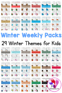 No-Prep Weekly Packs for the Winter for Prek to 4th Grade