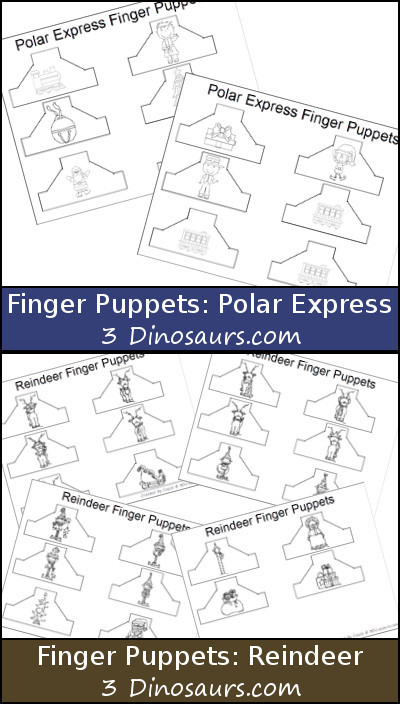 Reindeer and Polar Express Finger Puppets