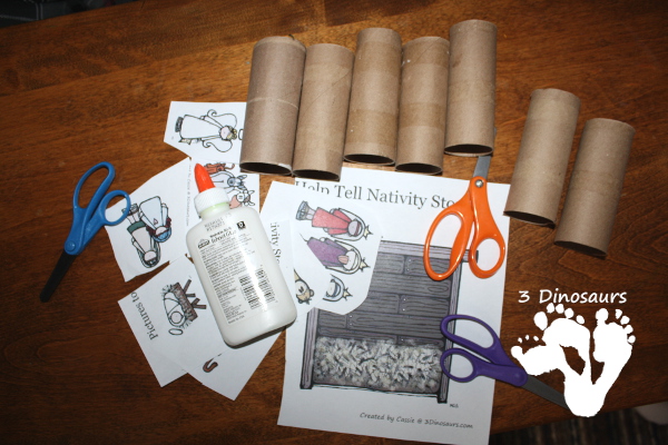 Easy to Make Paper Roll Nativity - 3Dinosaurs.com