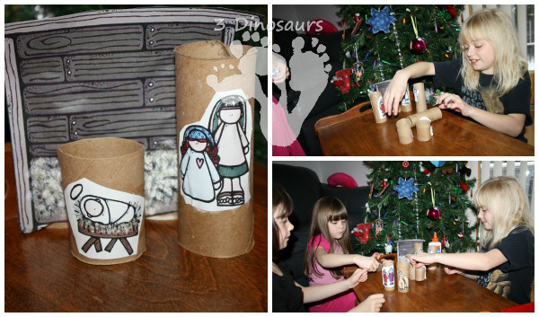 Easy to Make Paper Roll Nativity - 3Dinosaurs.com