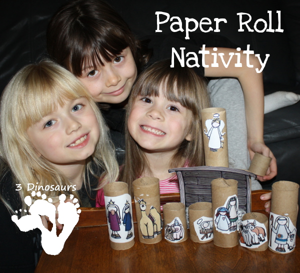 Easy to Make Paper Roll Nativity - 3Dinosaurs.com