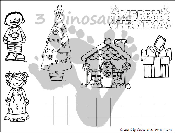 Free Christmas Themed Placemats - with coloring, writing and activities on each placemat with a variety of levels of learning and abilities - 3Dinosaurs.com