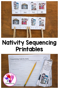 Free Mini Nativity Sequencing Printable