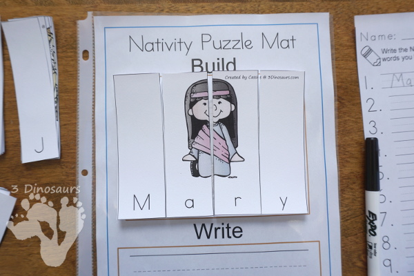 Free Nativity Themed Word Puzzles - 8 different Nativity themed word puzzles - 3Dinosaurs.com #freeprintable #nativity #christmasprintables #writingforkids