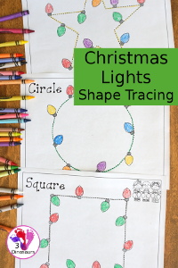 Fine Motor Fun With Christmas Lights Shape Tracing