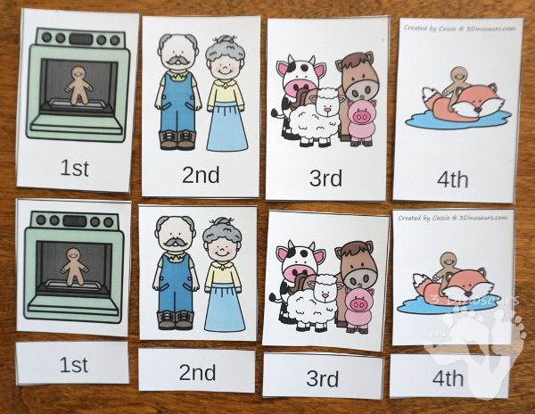 Sequencing Cards Set for Winter - 2 new sets for Gingerbread Man Story and Making A Gingerbread Man - with clip cards, task cards, no-prep worksheets and easy reader books $ - 3Dinosaurs.com