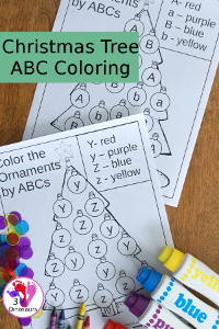 Christmas Tree ABC Coloring