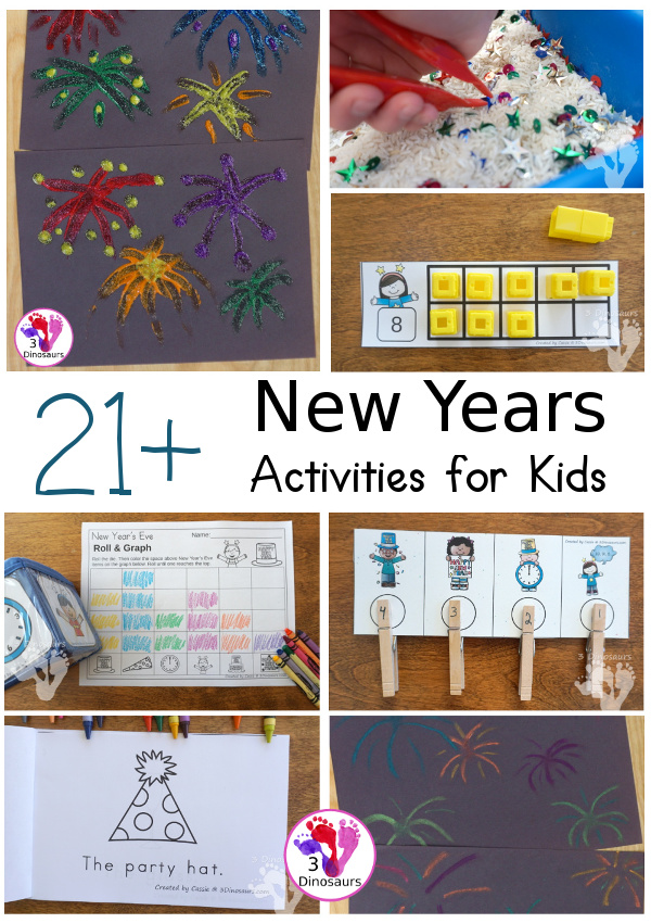 New Year Activities & Printables - 3Dinosaurs.com