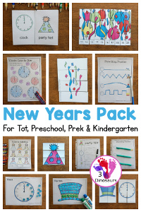 Free New Years Pack For Tot, Preschool, PreK & Kindergarten