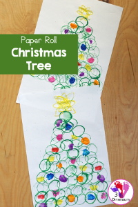 Christmas Tree Paper Roll Painting