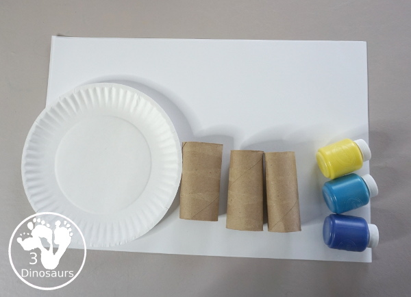 Paper Roll Painted Menorah - a fun painting activity using paper rolls to make a menorah for kids - 3Dinosaurs.com