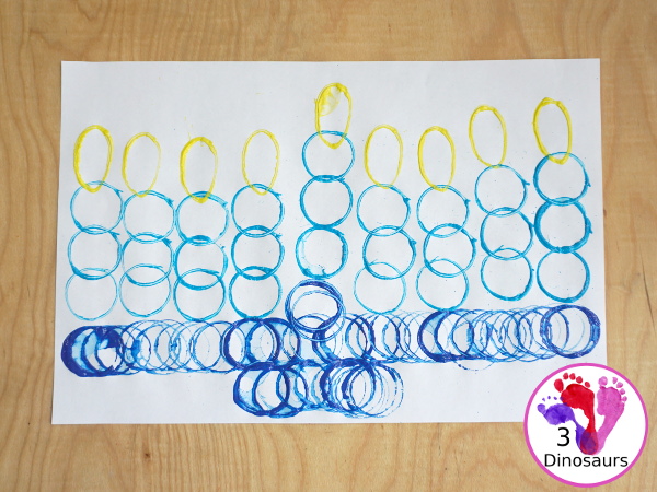 Paper Roll Painted Menorah - a fun painting activity using paper rolls to make a menorah for kids - 3Dinosaurs.com