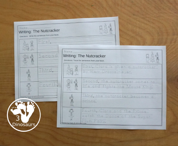 Sequencing: The Nutcracker with clip cards, task cards, no-prep worksheets, writing activities and easy reader books $ - 3Dinosaurs.com  #sequencingforkids 