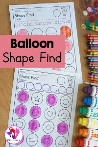 Balloon Shape Find Printable