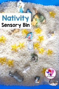 Nativity Sensory Bin For Christmas