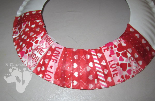 Easy to Make Valentine Themed Washi Tape Wreaths - fun fine motor wreath that kids of any age can make - 3Dinosaurs.com