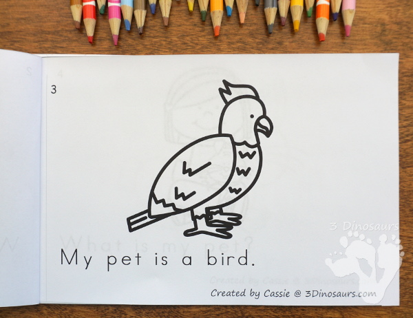 Free What Is My Pet Easy Reader Book - simple easy reader book for kids to read and work on sight words my and what with a fun pet theme - 3Dinosaurs.com