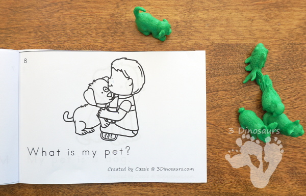 Free What Is My Pet Easy Reader Book - simple easy reader book for kids to read and work on sight words my and what with a fun pet theme - 3Dinosaurs.com