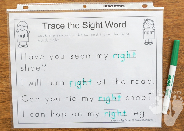 Romping & Roaring Second Grade Sight Word Set 7: Pull, Read, Right, Sing - 3Dinosaurs.com