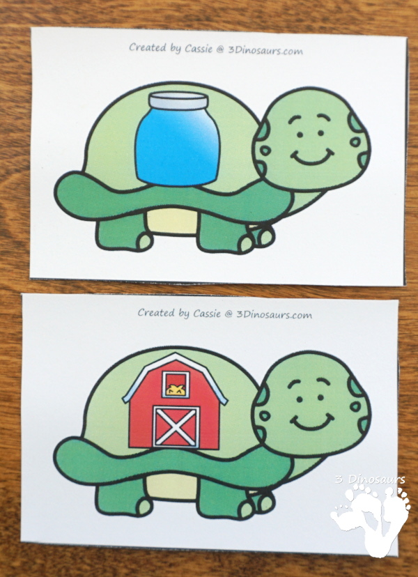 Free Turtle Themed R-Controlled Vowel Sorting - 5 sorting mats with 10 matching cards also includes a matching worksheet - 3Dinosaurs.com