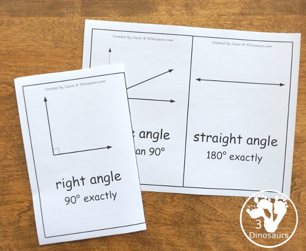 Free Geometry Math: Angles & Lines Wall Cards - 9 wall cards for 9 math terms for angles and lines - 3Dinosaurs.com  #3dinosaurs #angles #geometry #thirdgrade #fourthgrade  #freeprintable