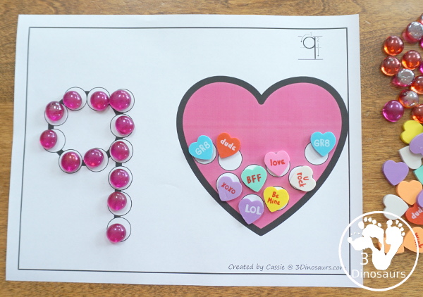 Valentines Dot the Number Count the Number - this is a fun counting activity with dot markers that works on numbers 0 to 20 with color or black and white options - 3Dinosaurs.com #valentiens #dotmaker #doadot #numbers #counting  #kindergarten #prek