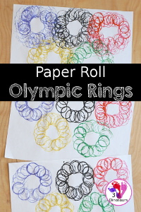 Paper Roll Olympic Rings Painting