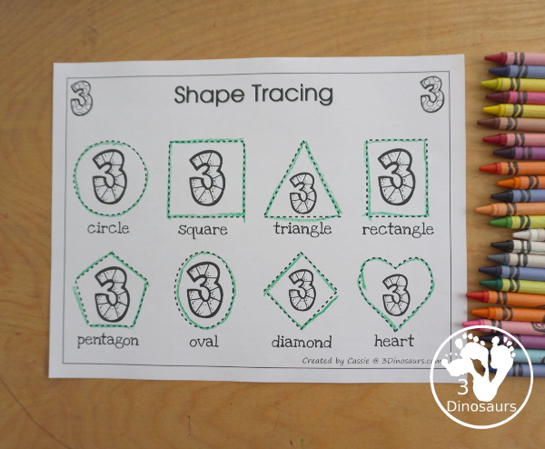 Free Romping and Roaring Number 3 Pack - with number 3 worksheets, number 3 puzzles, number 3 handwriting, number 3 dot marker worksheets and more for PreK and kindergarten age kids with a frog theme.  - 3Dinosaurs.com